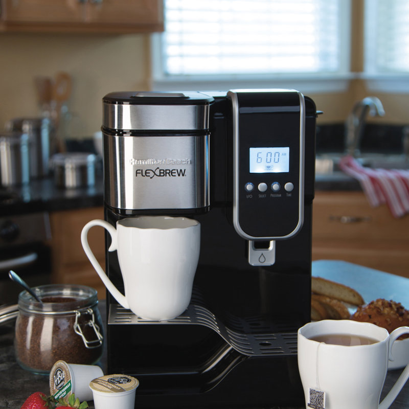 Hamilton Beach FlexBrew Programmable SingleServe Coffee Maker & Reviews Wayfair
